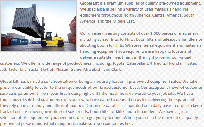 Global Lift Equipment Everett